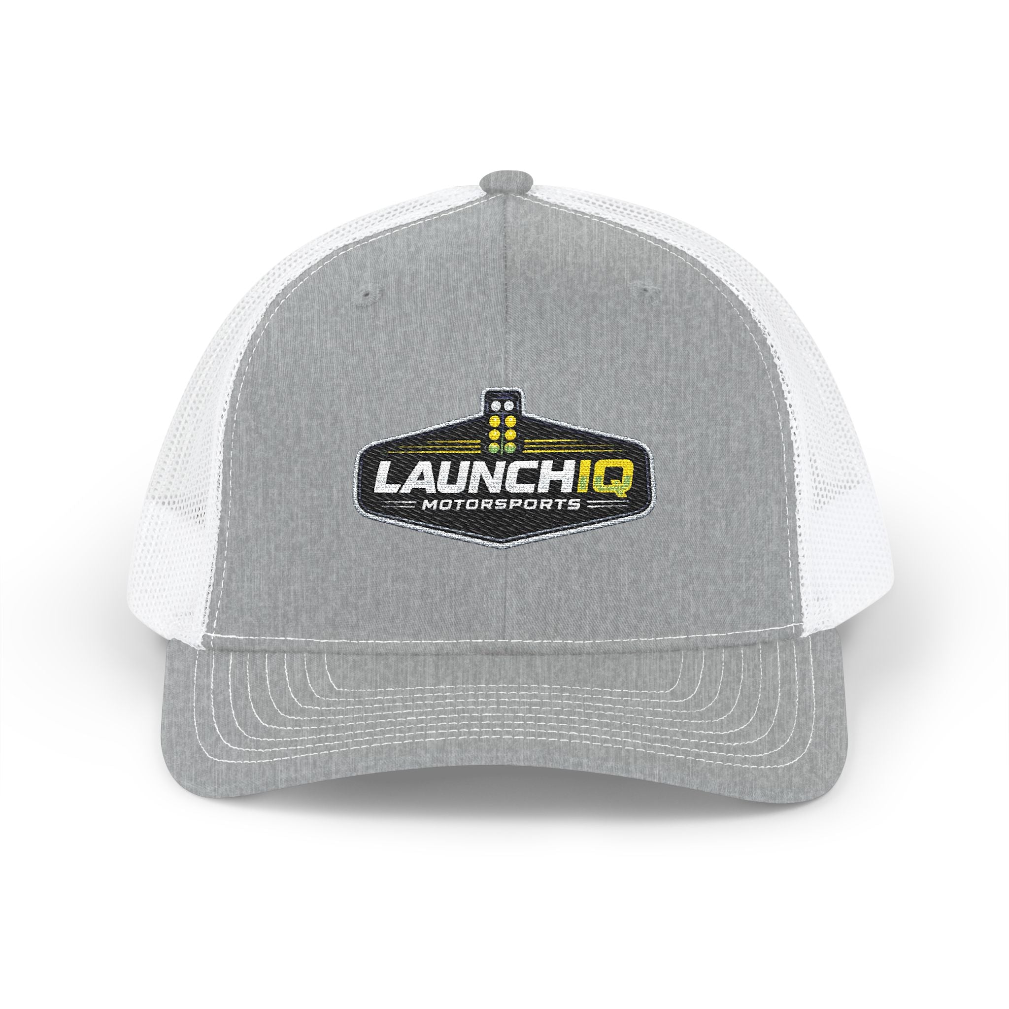 LaunchIQ Motorsports Snapback Trucker Hat — "Know The Air. Know The Track. Know The Number."