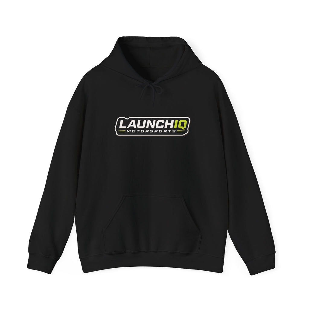 LaunchIQ Motorsports Hoodie — "Know the Air! Know the Track! Know the Number!"